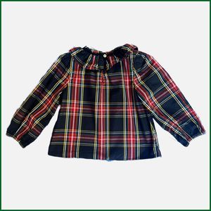 CrewCuts J Crew plaid tartan holiday top size XS (4-5 years)
